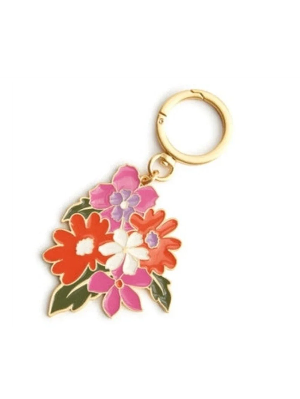 Vera Bradley Enamel Key Chain Floral